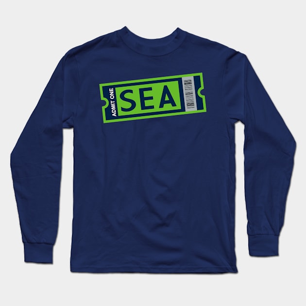 SEA Football Ticket Long Sleeve T-Shirt by CasualGraphic